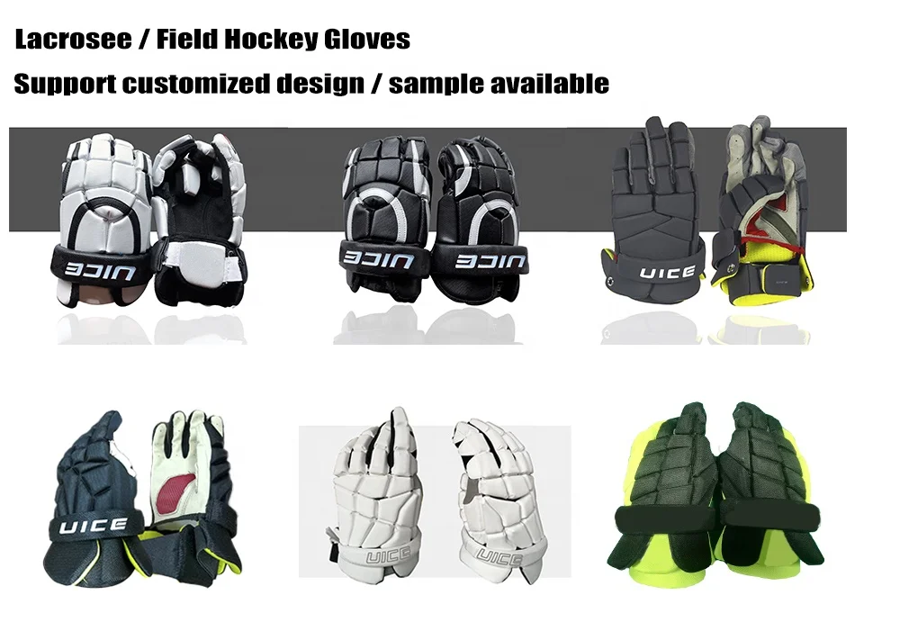 Basic style hot selling lacrosse gloves leather indoor hockey filed street hockey gloves ball hockey gloves
