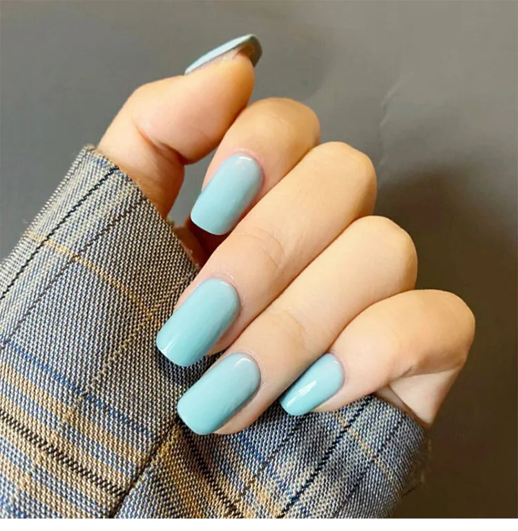 Factory direct square uv fake nails Artificial design Pink Products 24pcs supplies nails Press On Nails