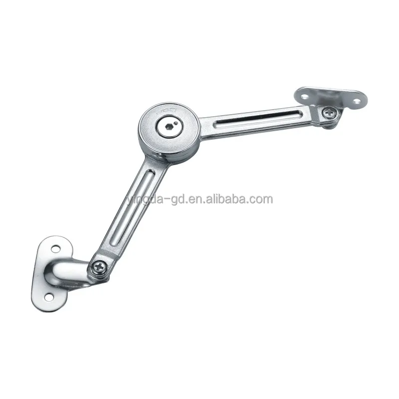 China Supplier Zinc Alloy Cabinet Door Up Open Fixed Support Metal Cupboard Flap Stay