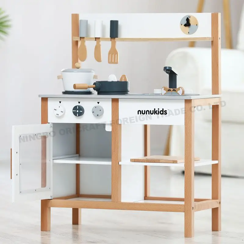 
Hot selling children pretend role market play store kids wooden play set kitchen girl toy sets for toddler kitchen appliance toy 