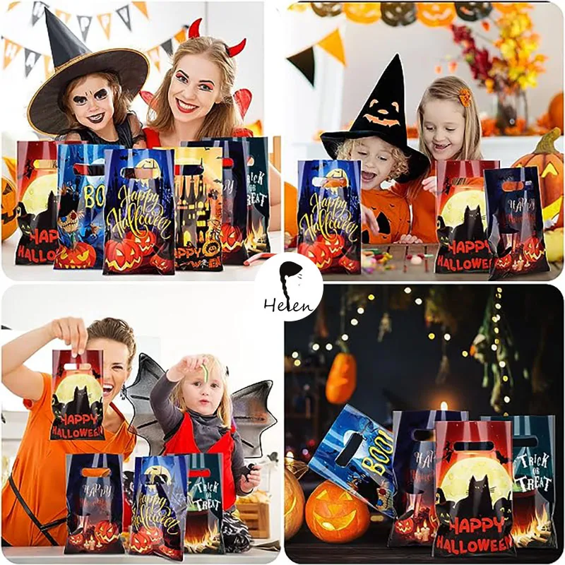 Helen Halloween Treat Bags Kraft Paper Bags Party Bags for Gifts Halloween Custom any Size Customized New Years Customizable