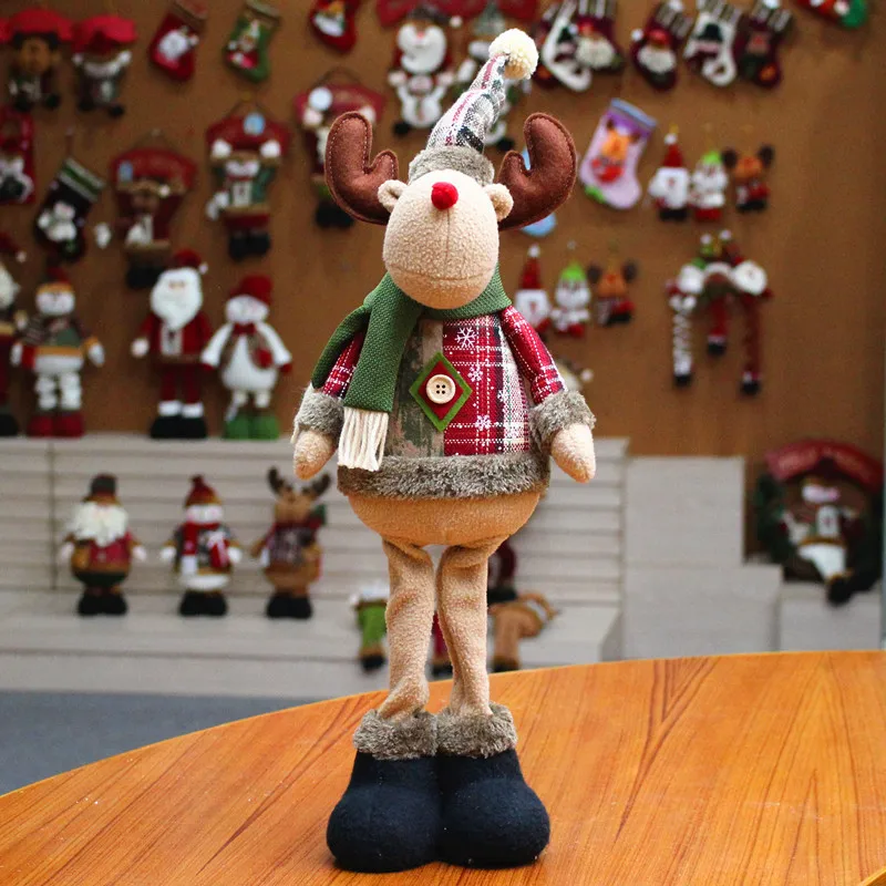 Best Selling Christmas Decoration Doll Christmas Elk Window Christmas Supplies Home Decor Toy Good Gift for Kids
