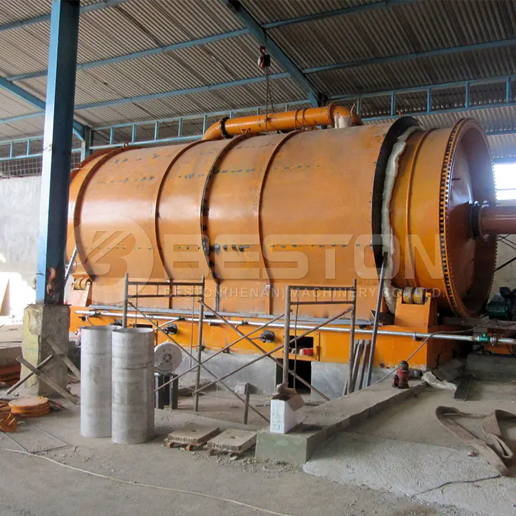 Beston Hot Sales Tyre Recycling Plant Waste Tyre Plastic Pyrolysis Machine With Installation