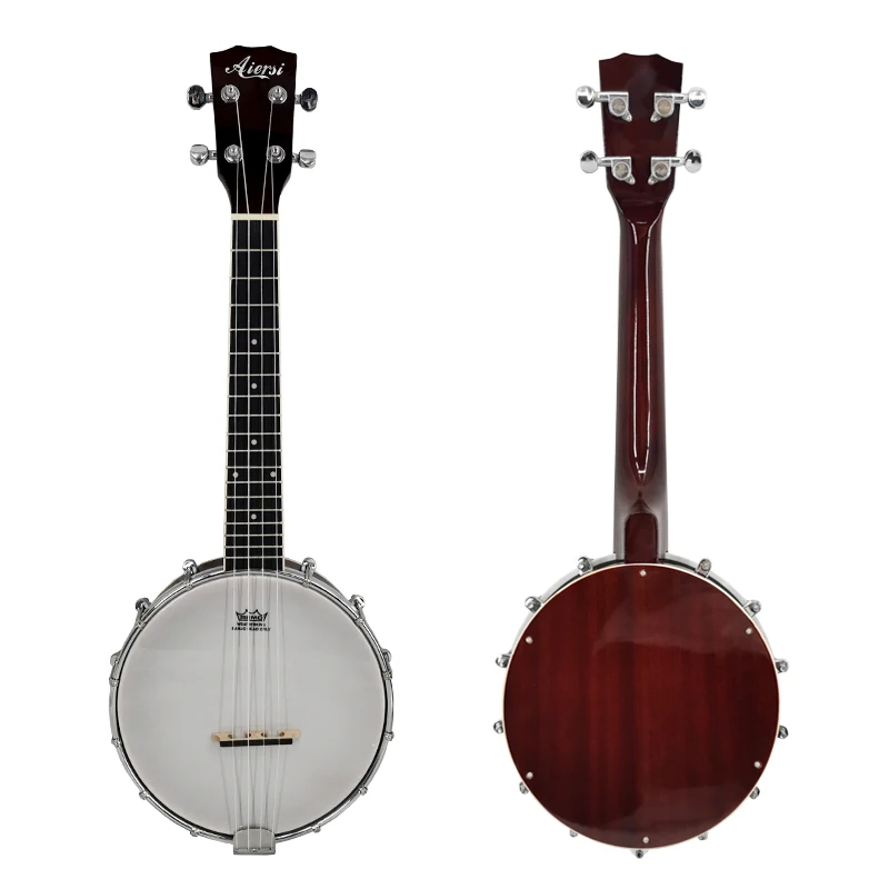wholesale price China made aiersi brand ukulele hawaii banjo ukelele for concert and tenor size string instrument for sale