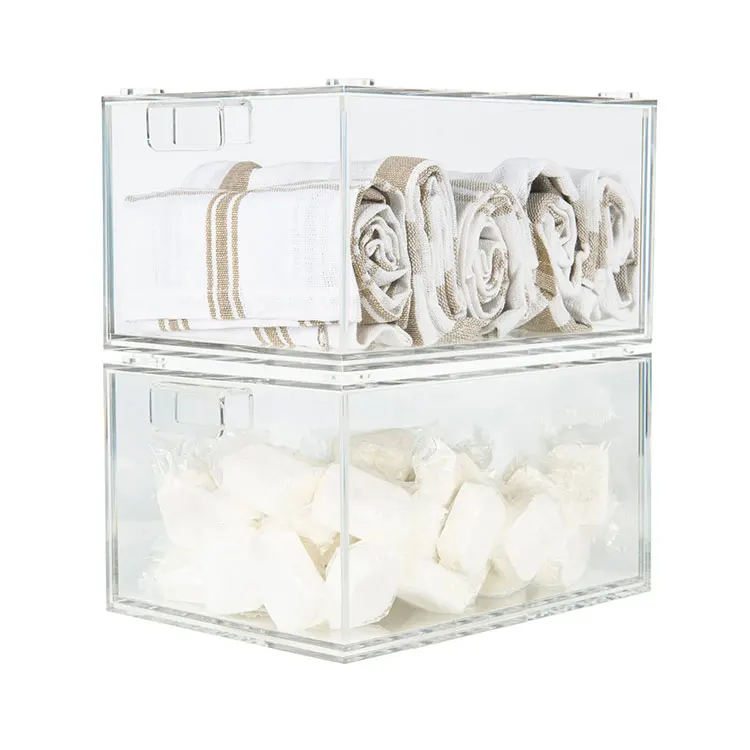 Best Selling Clear Plastic Stackable Cosmetic Storage Box Makeup Palette Drawers Organizer