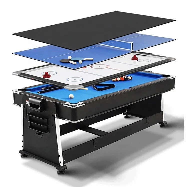 Wholesale hot-selling 7ft 4 in 1 Multi Game Billiard Table Indoor Sports with Pool , Ping Pong , Air Hockey , Dining