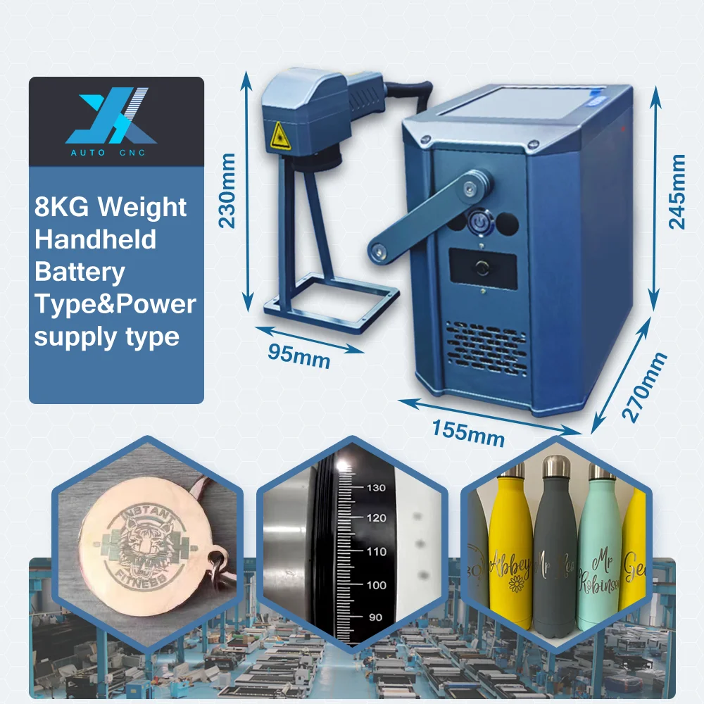 JX AUTO CNC 30 Вт 50 Интеллектуальный 6 кг Портативный wifi управление волоконно-лазерная маркировочная машина