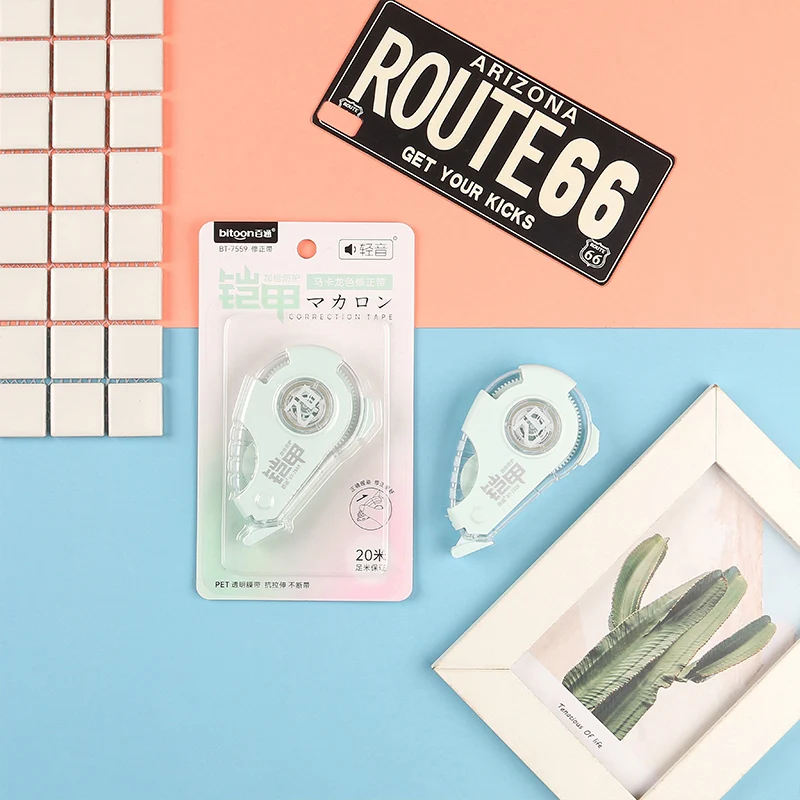 High Quality 20m Length Color Correction Tape Shatterproof Plastic Smooth Application Office School-Factory Supplied Stationery