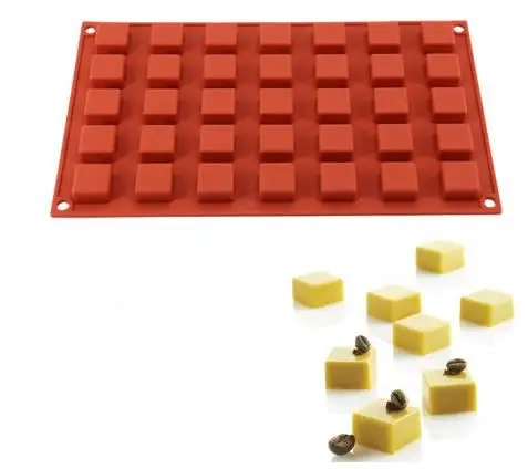 Yiwu Factory Direct Selling 35 Mini Square Mousse Silicone Molds Baking Cake