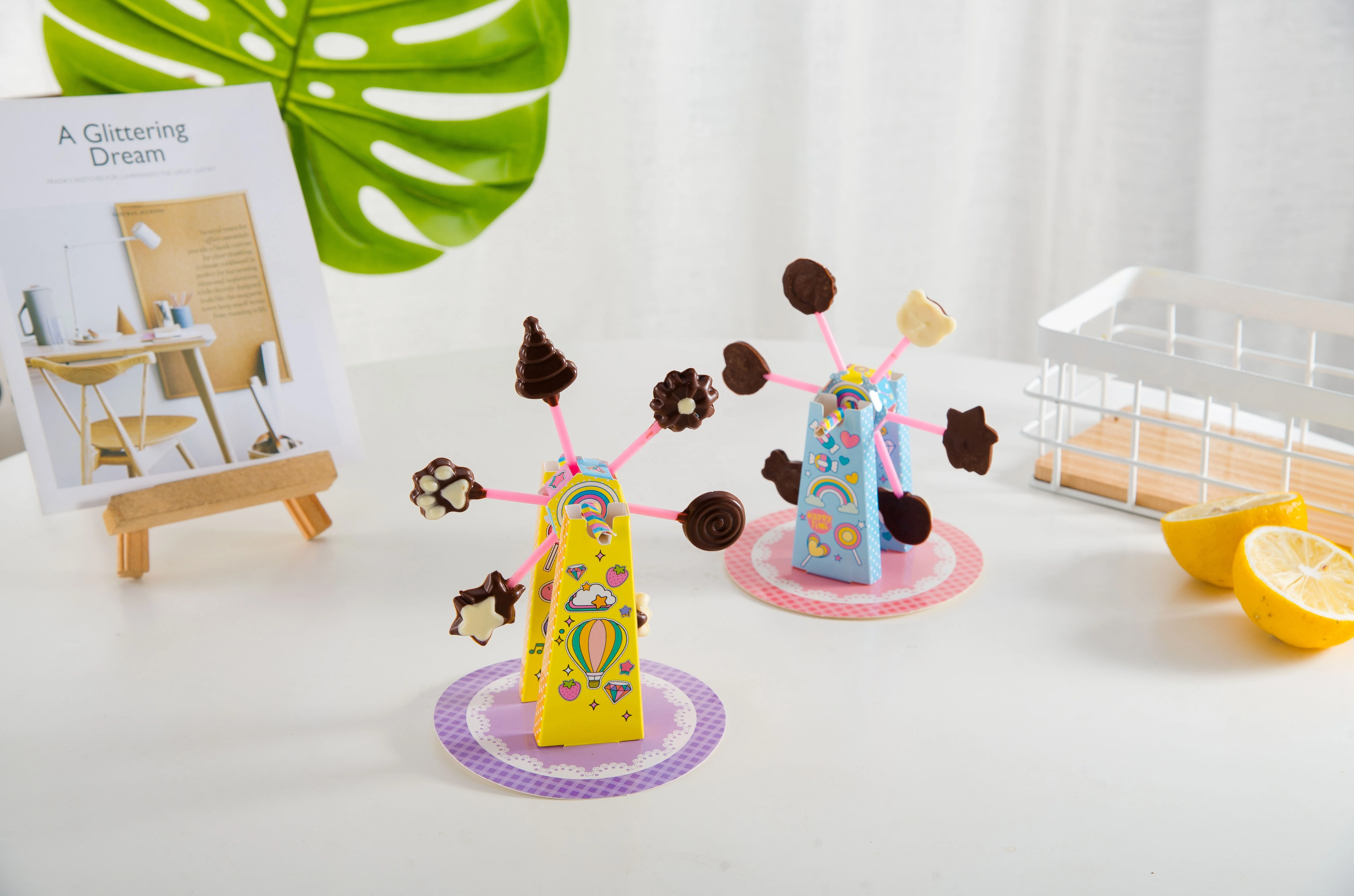 20g Baida Cute funny Diy handmade Chocolate candy with ferris wheel