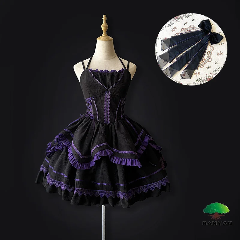 Original Design Lolita Style Seine Dark Gothic Doll Use Sweet Elegant Fashion Sexy Vestidos Women Lolita Adult Dress