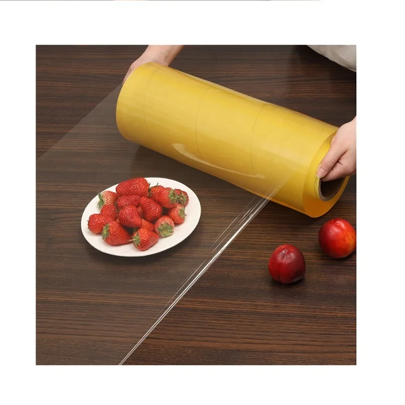 Household kitchen roll transparent food wrap PVC cling film for mushroom vegetables