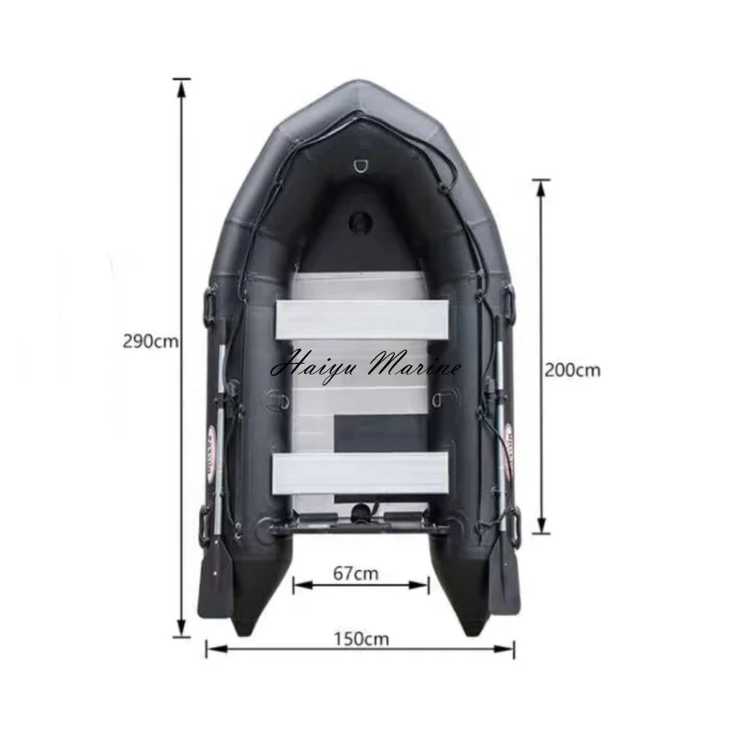 Hot sale hypalon rigid rib boat with aluminum base suitable for 18-40hp engine
