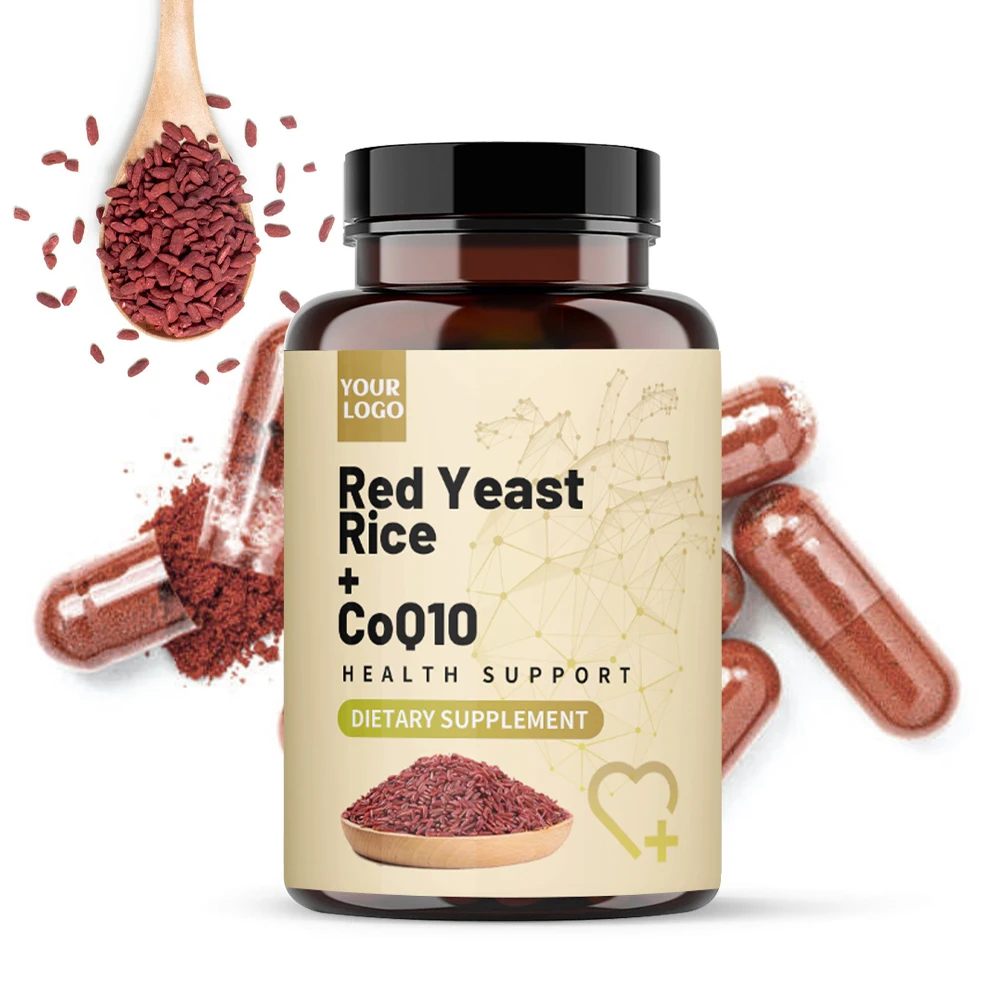Private Label Ubiquinol Support Heart Health Red Yeast Rice with CoQ10 Supplements 200mg Coenzyme CoQ 10 capsule