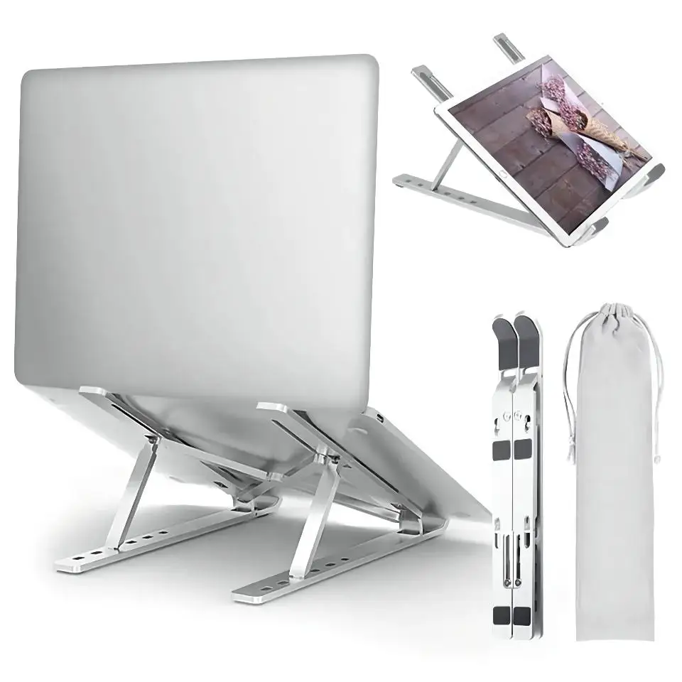 Portable Laptop Stand Aluminium Alloy Foldable Notebook Holder Tablet Base Cooling Stand For Macbook Pro Pc Computer Accessories