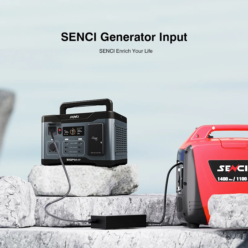 senci OEM ODM 1200w 921wh 50hz solar Power Generator Portable emergency household backup LIFEPO4 Battery 1200W with big Capacity