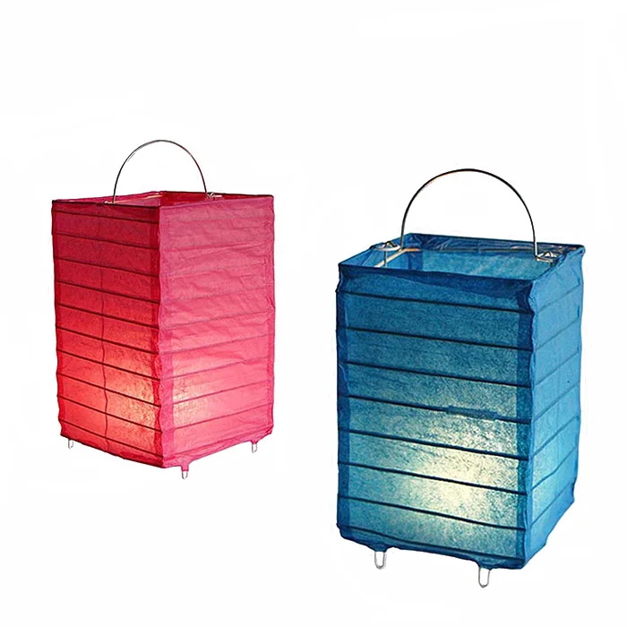 Decorative LED Light Novelty Colorful Lantern Outdoor Table-Top Paper Lantern with LED Tea Light