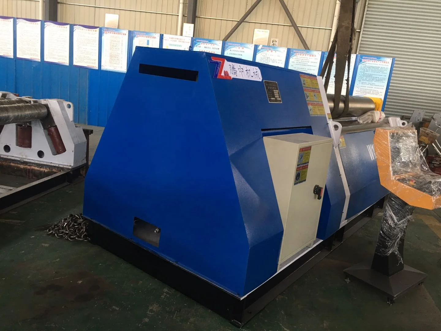 Metal electric 4 roller plate roll bending machine  W12-6X3000