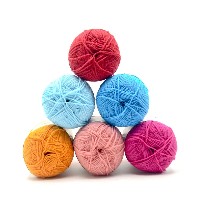 Производитель из гуанчжоу, пряжа из 100% чистого хлопка, вязание крючком из хлопка