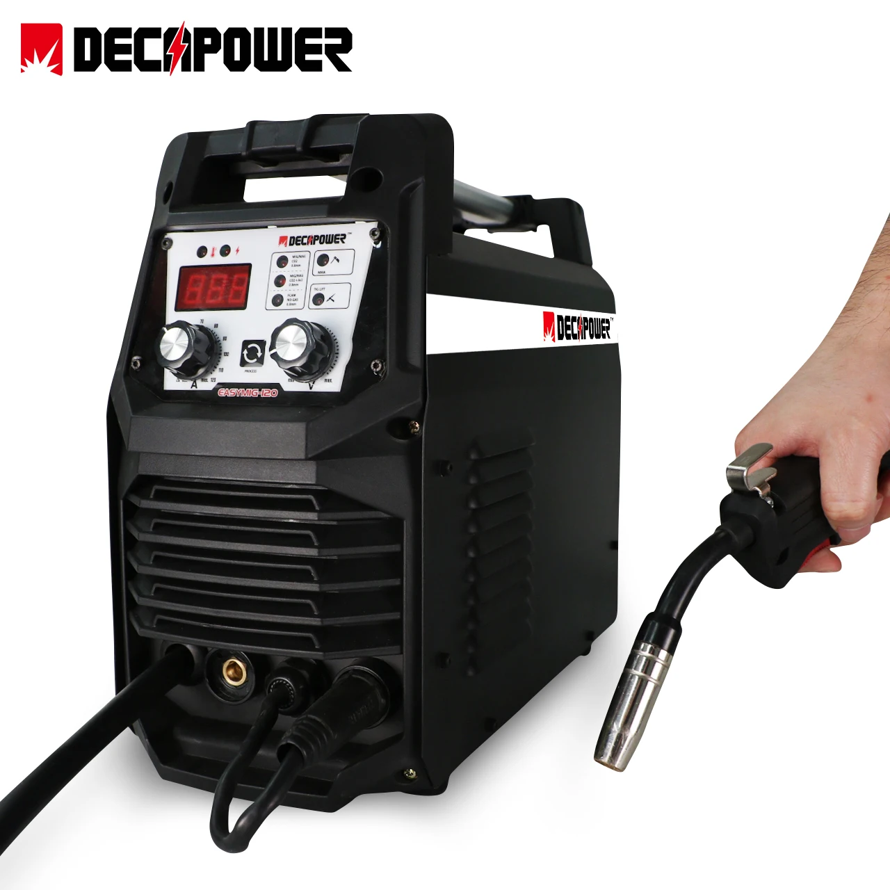 Decapower No Gas Flux Wire Co2 120/140/160/180A 3 in 1 Synergy IGBT Inverter MIG Welding Machine