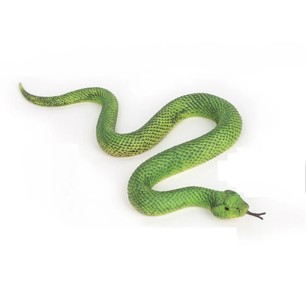 61CM Length Simulated Green Color Plastic TPR Welcome Custom Water Snake Toys For Wholesale