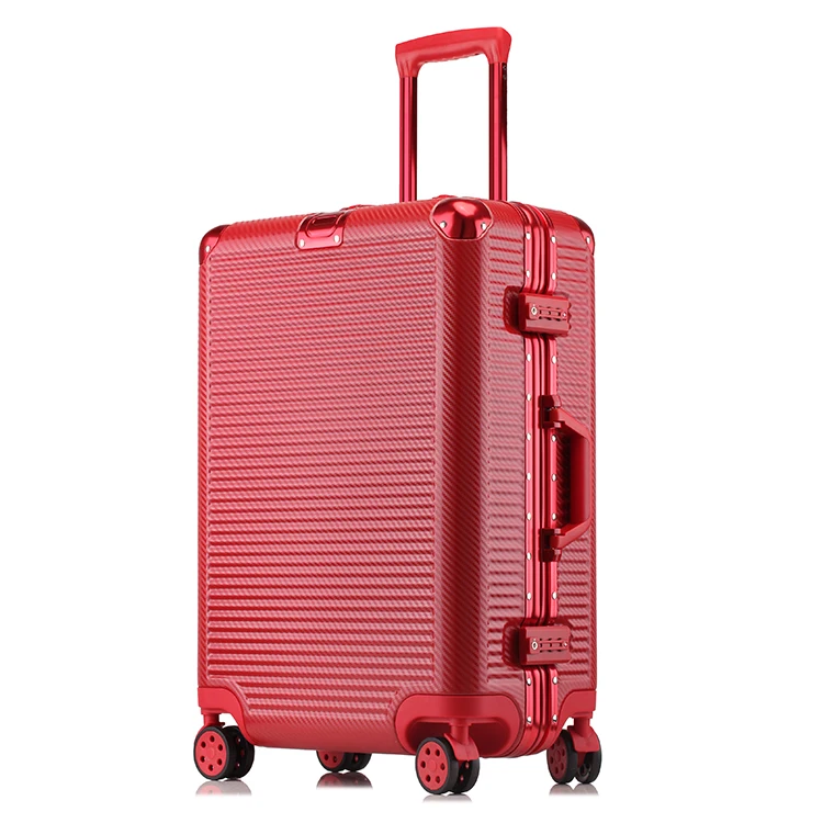 
wholesale cheap 4 wheel high quality scratch resistant spinner aluminium carry on luggage 3pc sets 