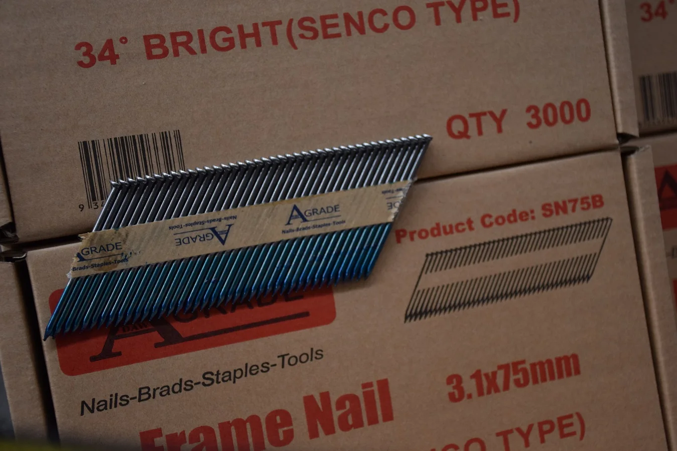 Different Size Framing Nails Clipped Head Paper Taped Nails for Nail Gun Free Samples