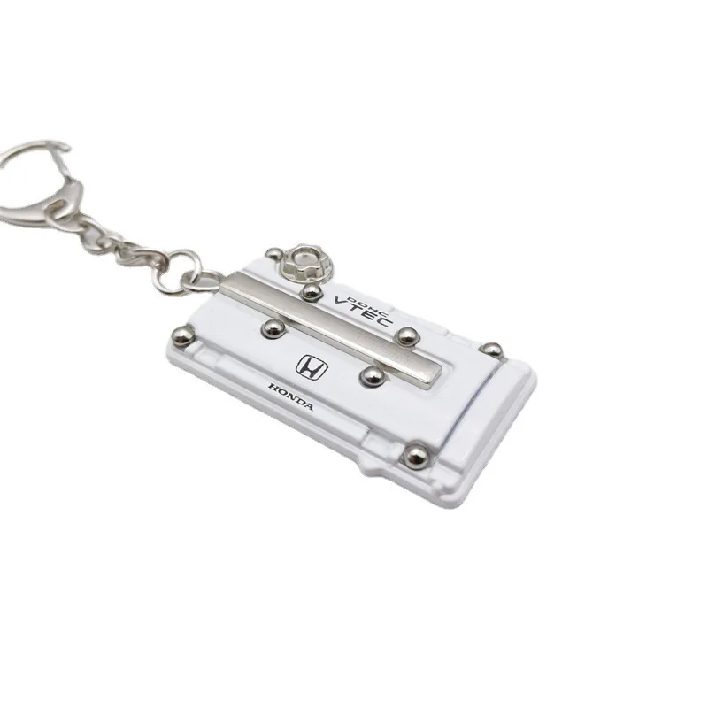 Automobile engine cover modeling simulation metal creative key chain forHonda Mitsubishi