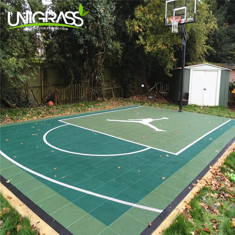 Uni Customize Pp Tile Portable Sport Court Plastic Tiles Temporary Basketball Flooring Outdoor