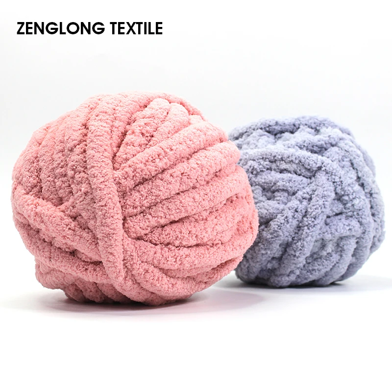  ZENGLONG Текстиль оптом 2 см 250 г мягкое объемное шерстяное одеяло из бархатной пряжи 100% полиэстер синель крупная пряжа для оптовой