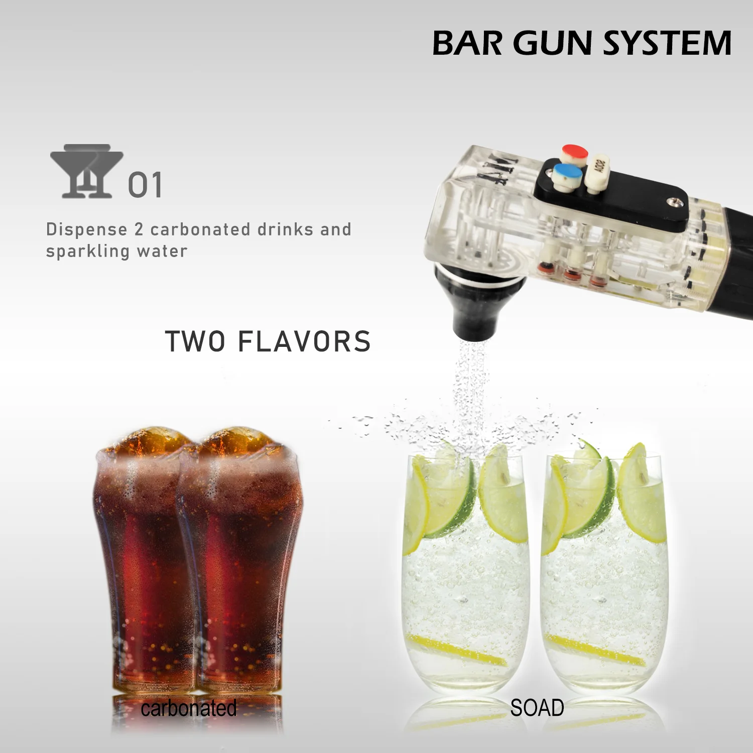 Wunder-bar soda gun system with remote chiller popular for party gathering