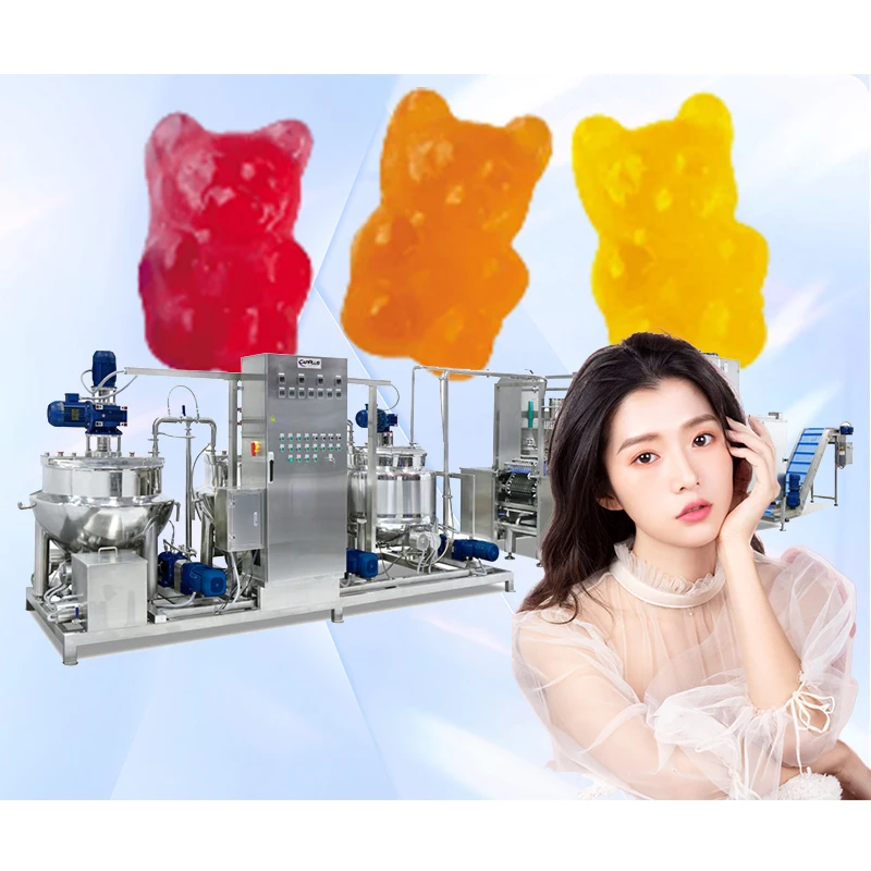 Health Organics Green gummy candy ball production line gummy bear machine production line for sale