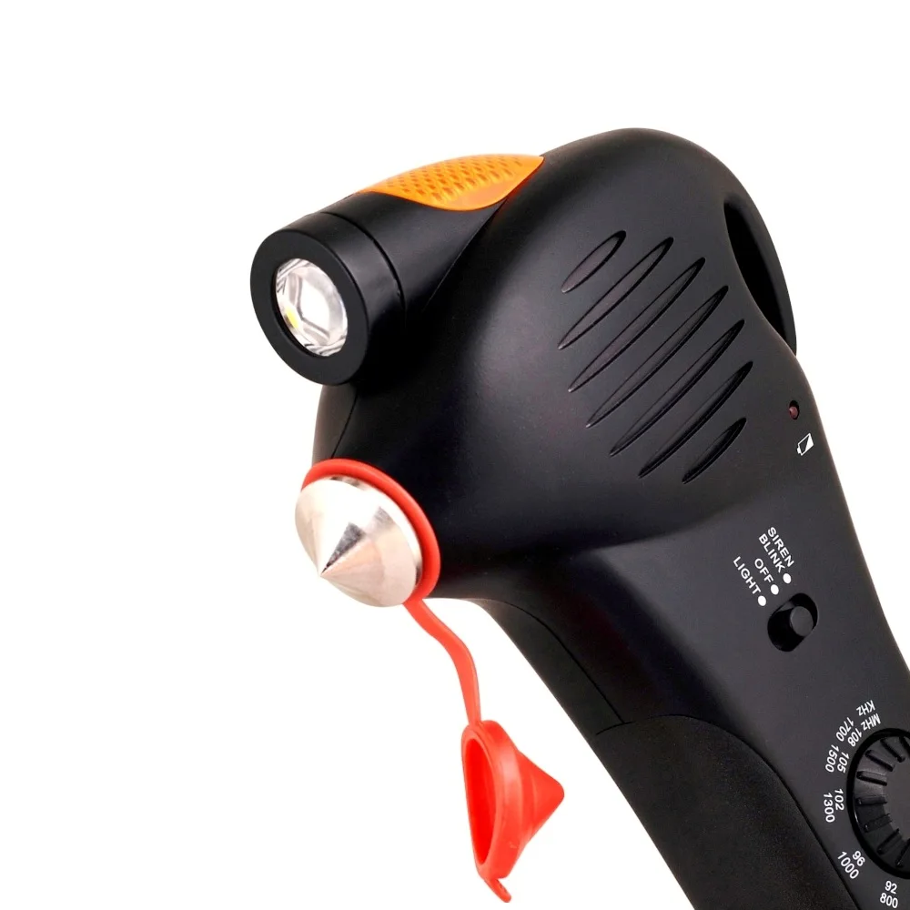 Car emergency tools rechargeable LED lamp AM/FM radio with smart phone charger multi-functional car tools with radio light