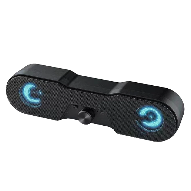 Hot Sale Led Colorful Multimedia Dual Horn Home Theater 3d Surround Stereo USB PC Computer Gaming Speakers