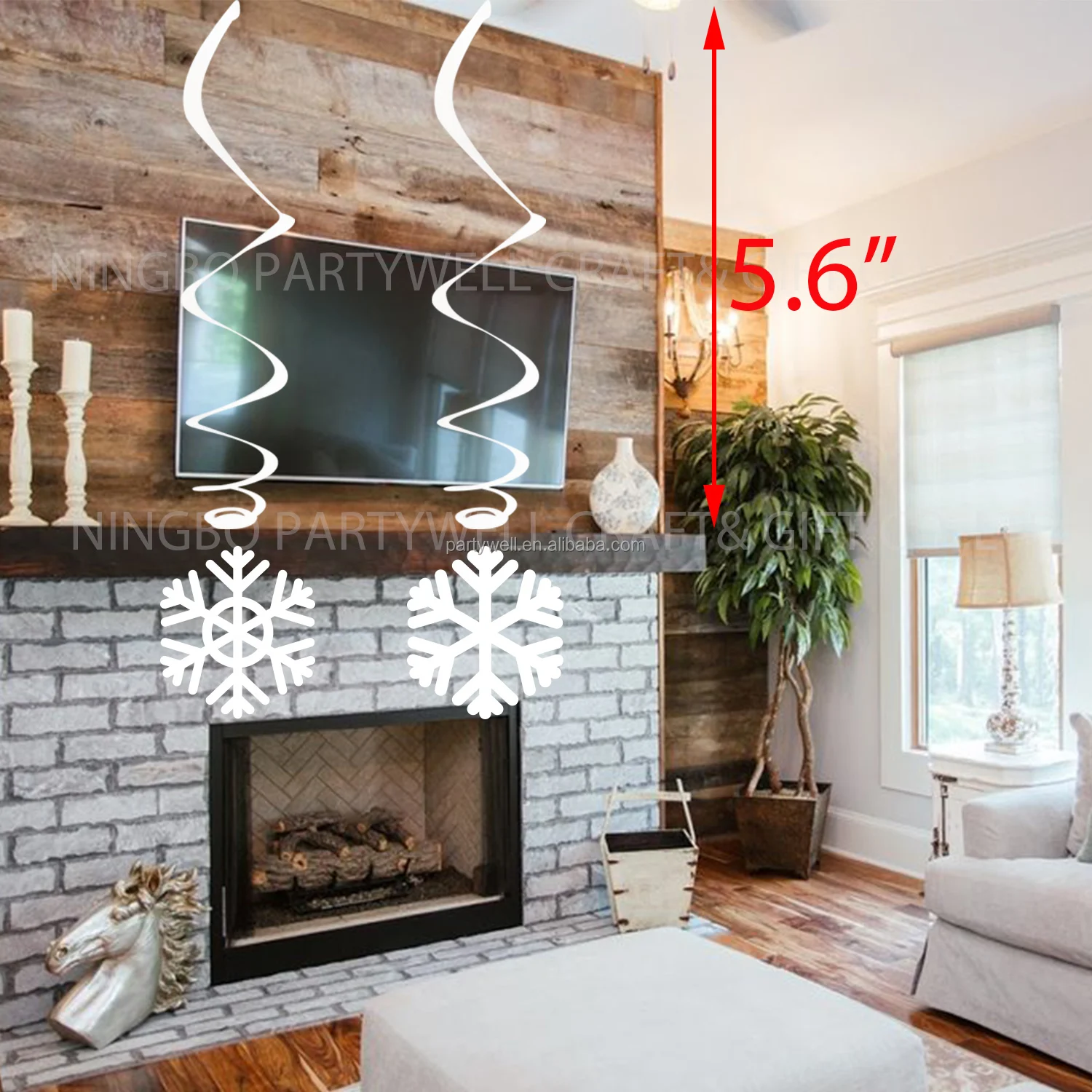 Christmas Decorations, Xmas Holiday Hanging Swirls, Snowman Snowflake Ceiling Hanging Decor for Christmas Party