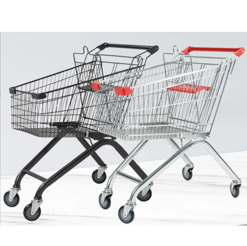 Meicheng Custom Color Supermarket Shopping Cart Convenient Shopping Cart With PVC Wheels
