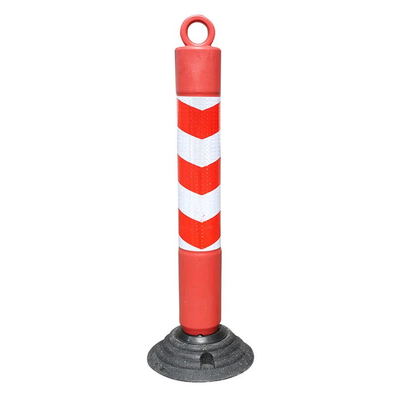 Plastic Reflective flexible rebound parking barrier pole marker bollard safety traffic Delineator Warning Post with handle