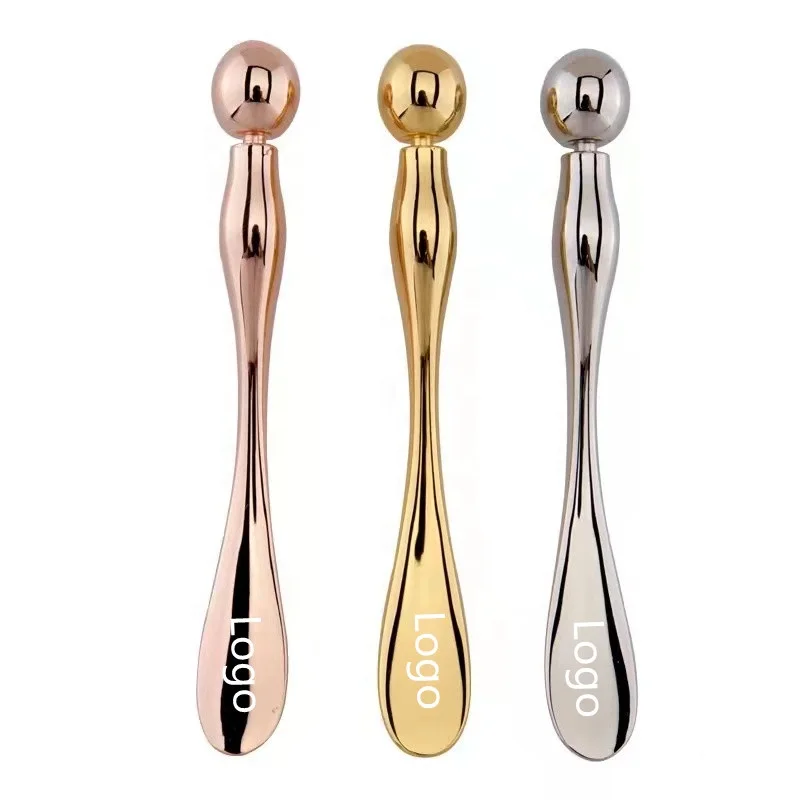 Фирменный крем для глаз металлическая ложка лица мини-массажер уход за кожей косметическая лопатка