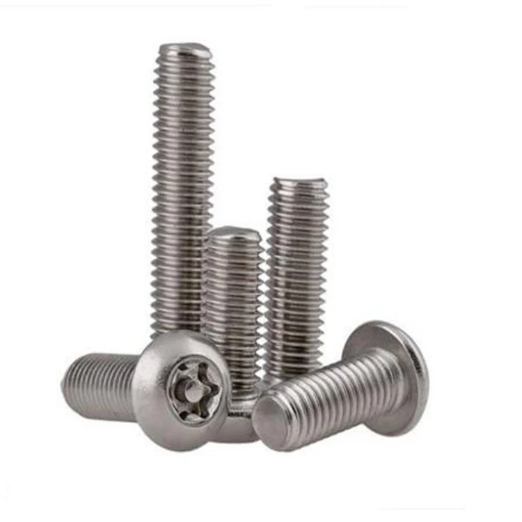 asme b18.2.1 bolt a4-70 inox t40 m8 m16 Stainless Steel pan head threaded anti theft bolt