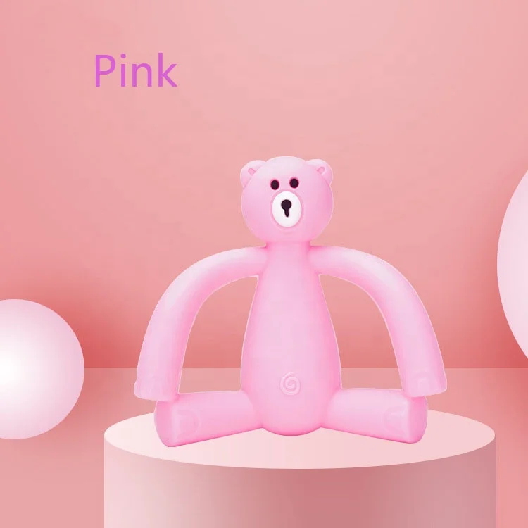 Easy to disinfect durable eco-friendly BPA free safety chewing silicone baby teether toy