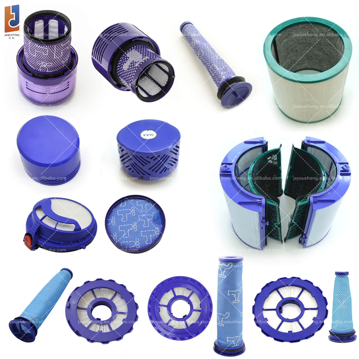 Air Purifier Parts Filter Vacuum Cleaner Parts Filter Set for Dysons HP04 DP04 TP04 TP05 HP05 Activated Carbon Cartridge Filter