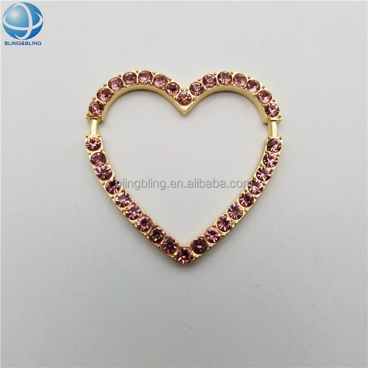 Beach Swimsuit Wear Accessory Thong Ornament Jewelry  Sexy Crystal Heart Shape Rhinestone Bikini Connectors Custom