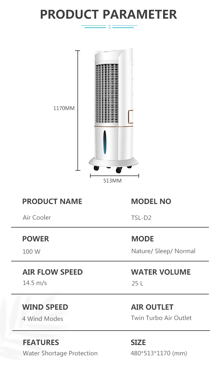 TOPSON Household Portable Air Water Cooler Machine Standing Air Cooler with Control