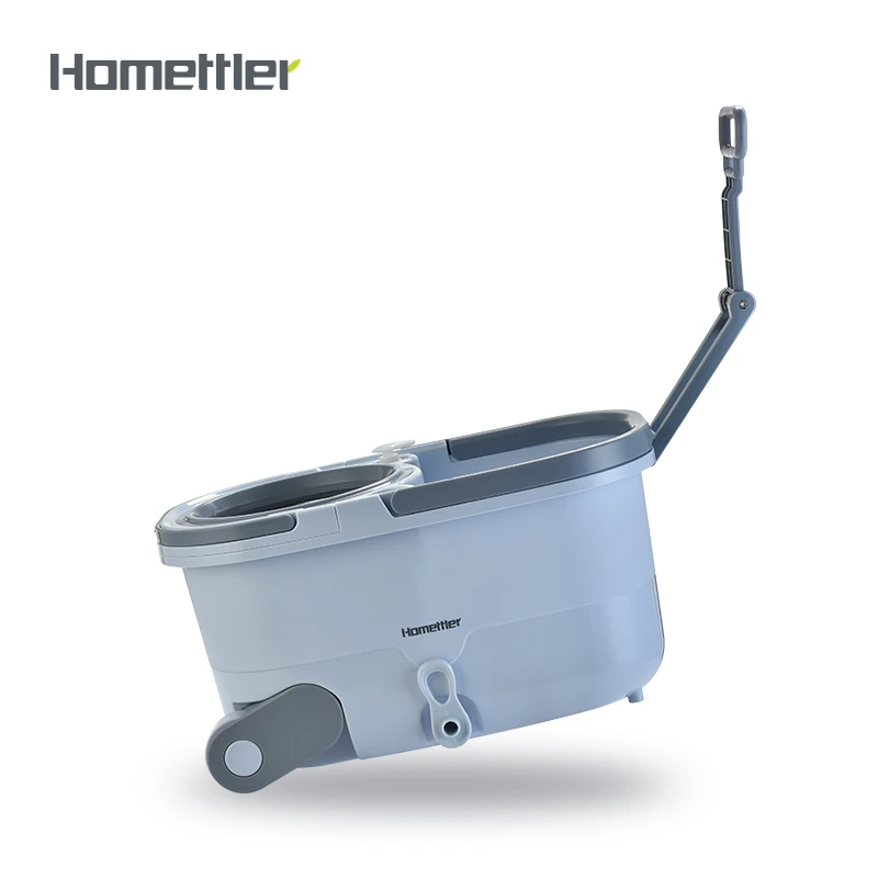 
Homettler new microfiber wet and dry 360 wash flat mop bucket for floor cleaning magic mop Folding flat mop buket 
