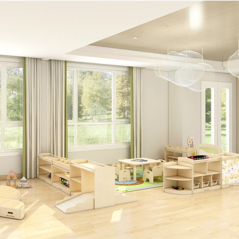 Kids Furniture Sets Bookcase with cushion Adopts high quality wear-resistant PU leather