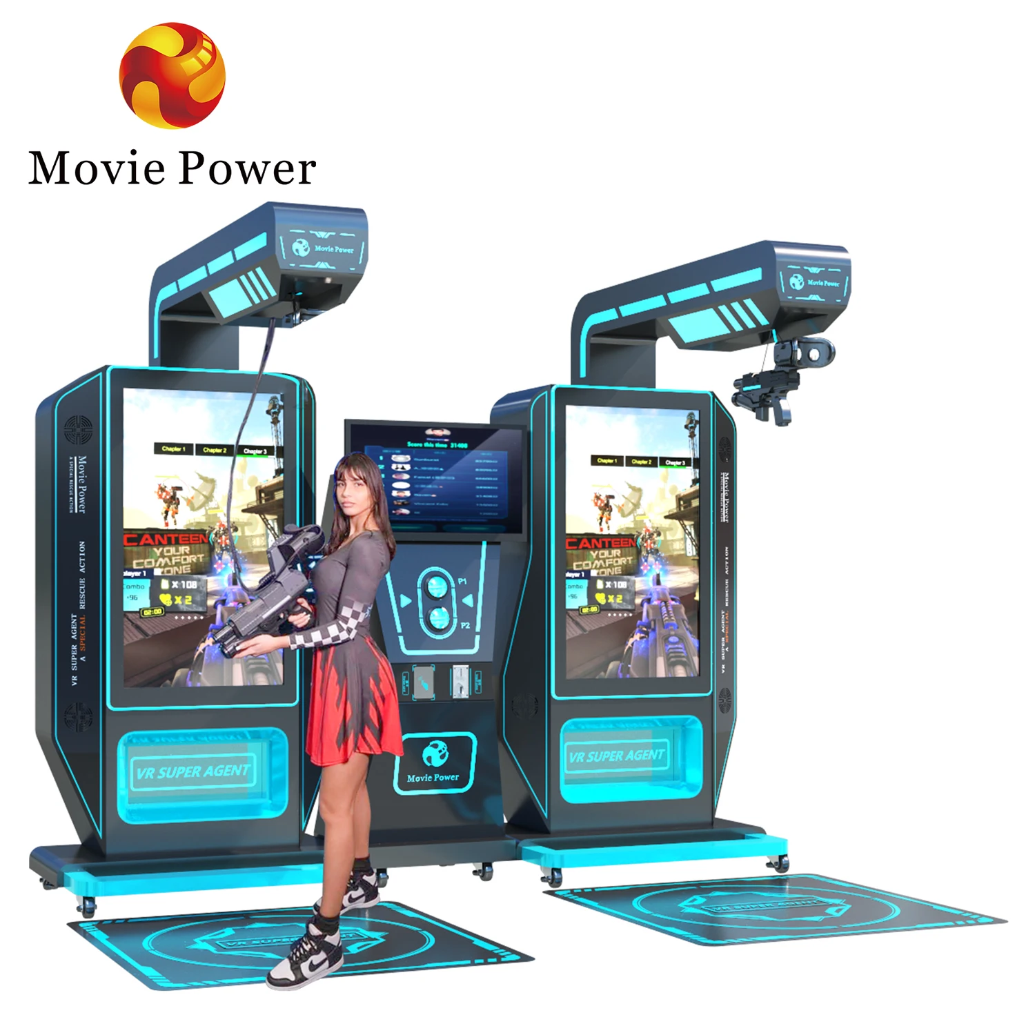 Hot Item Coin Operated Games Virtual Hunting Two Gun Shooting Simulator Easy Control Arcade Shooting Game Machine