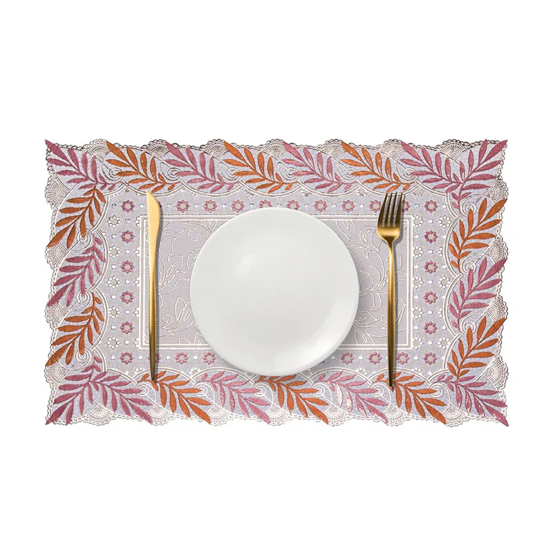 PVC Vinyl Disposable Luxury Natural non slip Kids Baby Felt Placemat