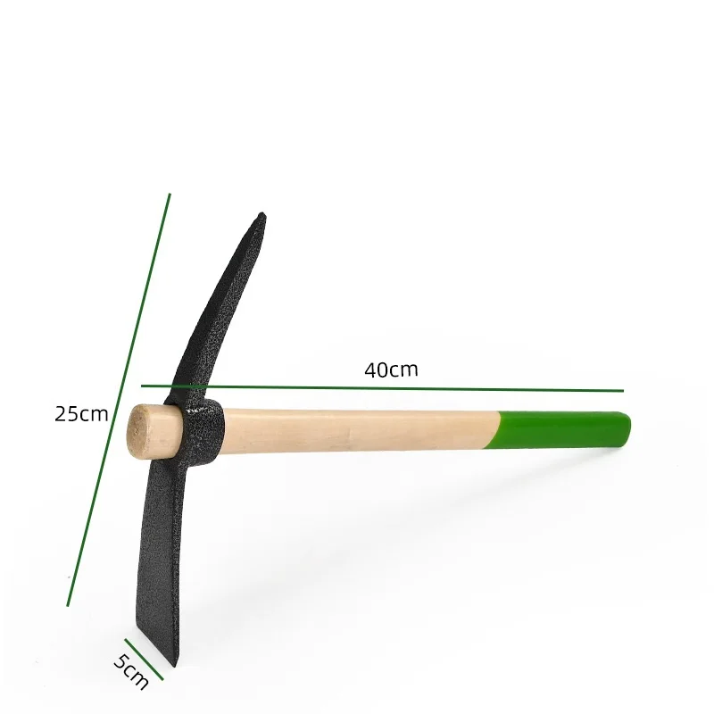 2023 Bestseller New Army Green Pick Suitable For Growing Flowers In Domestic Farm Gardens Pickaxe With Wooden Handle