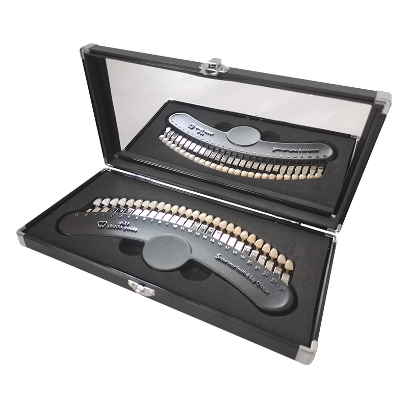 27 Colors Handheld Tooth Bleaching Shade Chart Comparator Teeth Color Shade Guide