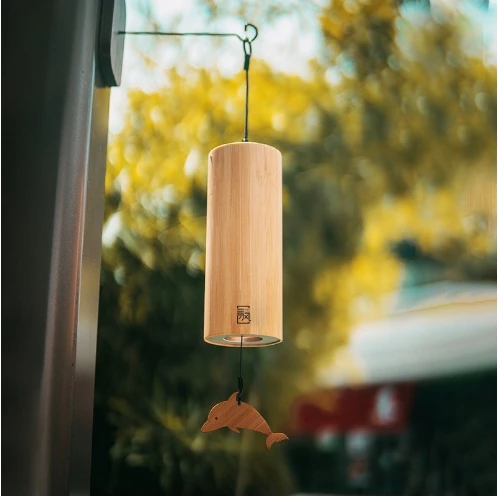 Home Decoration Japanese Chord Wind Chimes Handmade Bamboo Wooden Music Chimes Room Balcony Decoration Bohemian Wind Chimes